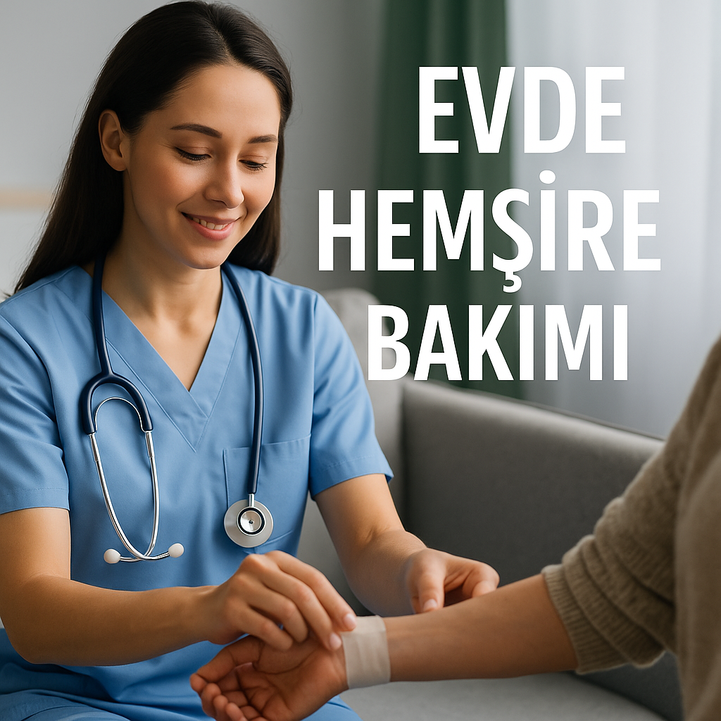 EVDE HEMŞİRE BAKIMI Evde hemşire bakımı: hemşire ev ortamında profesyonel bakım veriyor.