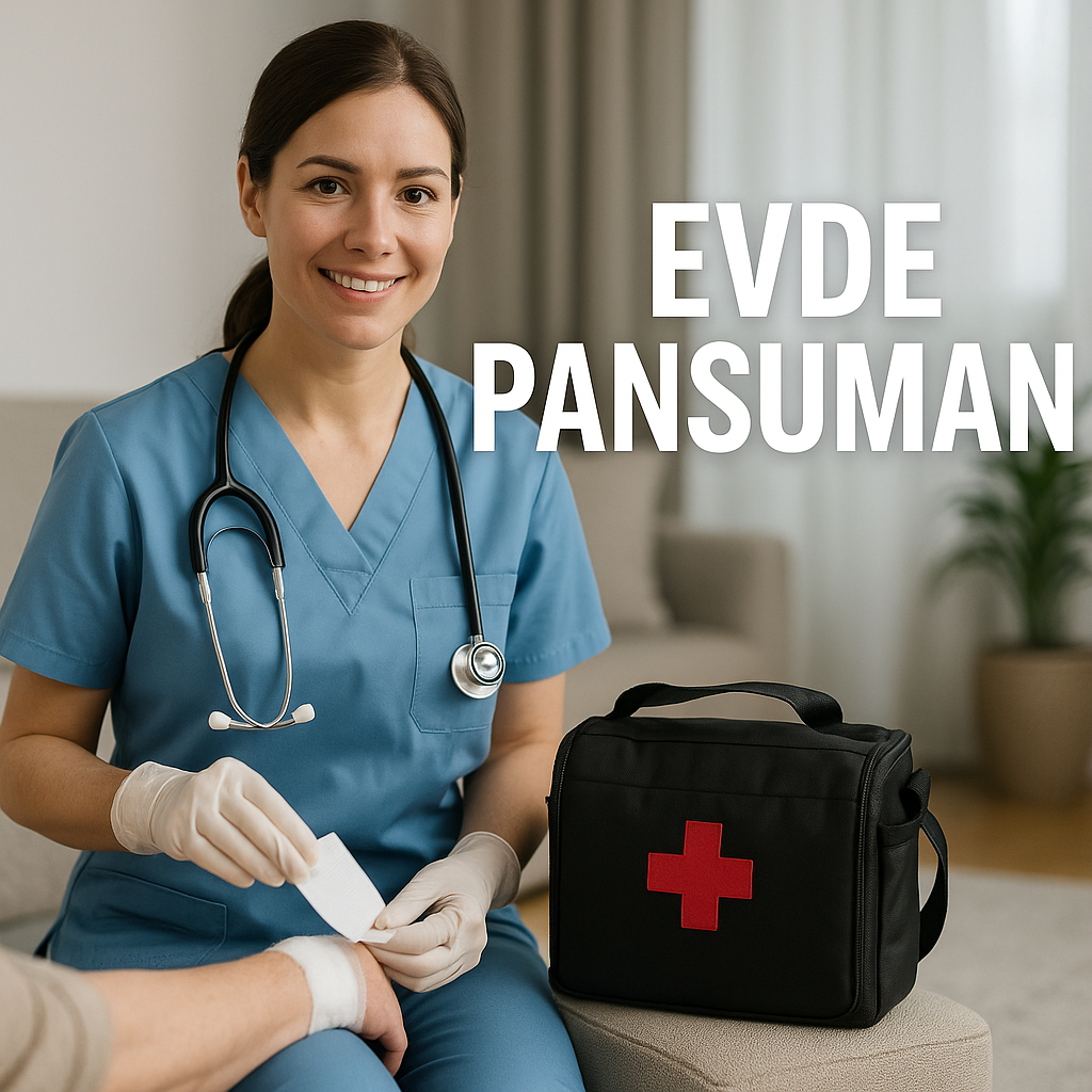 EVDE PANSUMAN Evde pansuman: steril koşullarda yara bakımı ve pansuman değişimi.