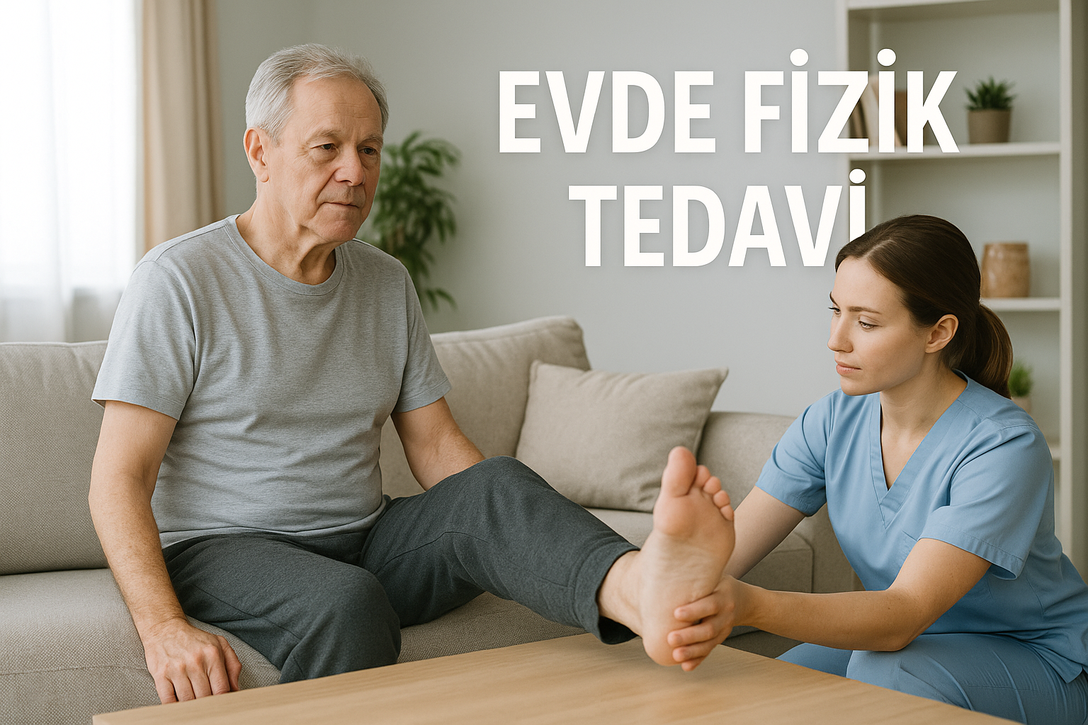 EVDE FİZİK TEDAVİ Evde fizik tedavi: fizyoterapist ev ortamında egzersiz ve rehabilitasyon uygular.